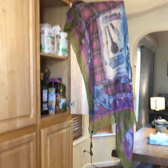 **NEW** 100% cotton fine scarf with tassels - Picture 3 of 9